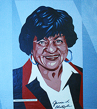 Councilwoman Jannie Blackwell’s Mural on Wall of Fame (Photo:  by Leona Dixon)
