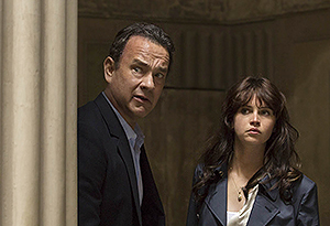 Langdon (Tom Hanks) and Sienna (Felicity Jones) look for a way out of the Palazzo Vecchio in Columbia Pictures’ ‘Inferno’.