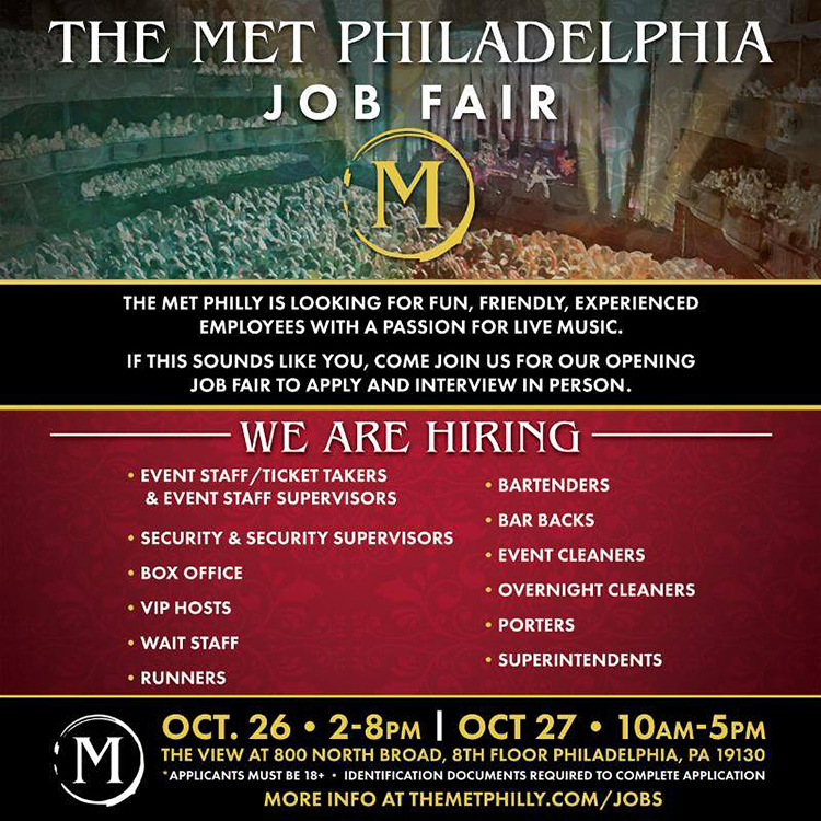 The Met Philadelphia Job Fair The Philadelphia Sunday Sun