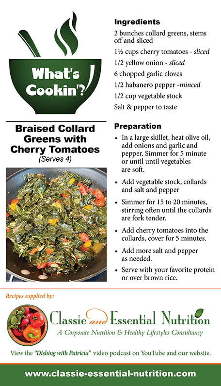 Braised Collard Greens with Cherry Tomatoes - The Philadelphia Sunday Sun