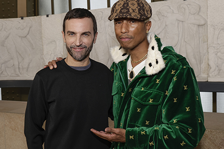 Black Coffee shows love to Pharrell Williams at his Louis Vuitton debut in  Paris